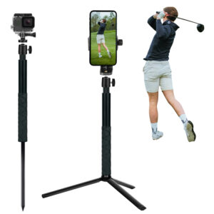 3. Golf Tripod Selfie Stick with Ground Spike Stake