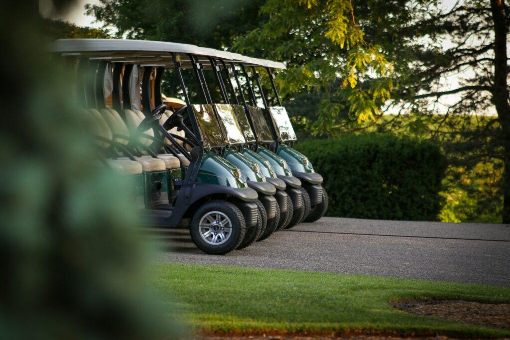 What type of power source does the golf cart use?