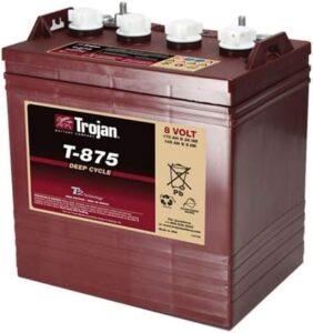 1. Trojan T875 8 Volt Deep Cycle Golf Cart Battery