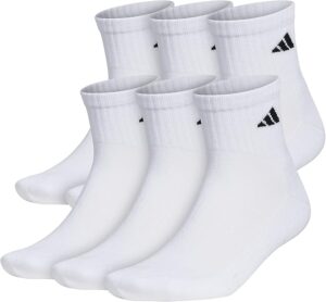 1. adidas Men's Athletic Cushioned Quarter Socks