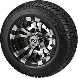 1. RM Cart 10" Warlock Black Golf Cart Tires and Wheels